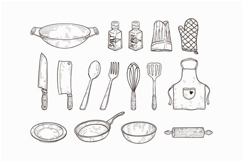 Kitchen Utensils Drawing With Names