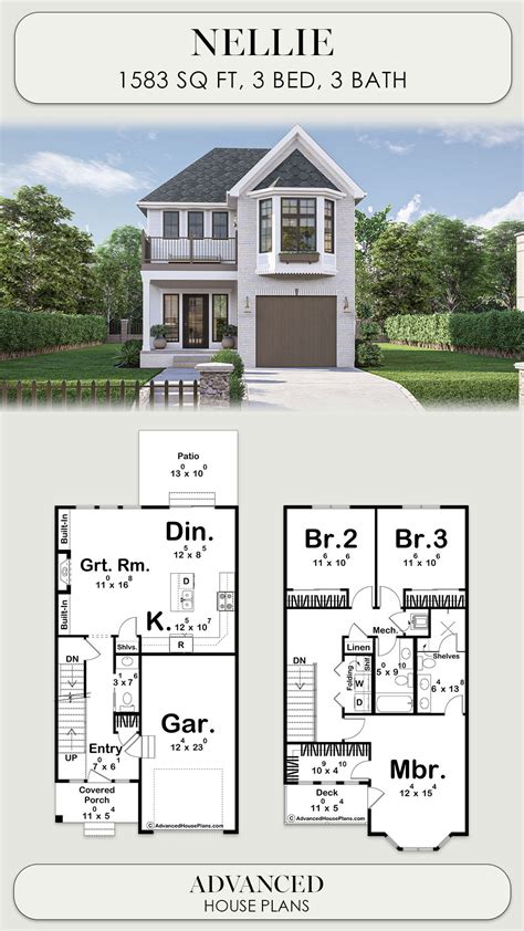 Victorian Style House Plan | Nellie | Victorian house plans, Victorian ...