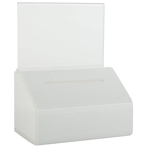 Buy MCB - Small Clear Donation Charity Ballot Box with Lock and Sign ...