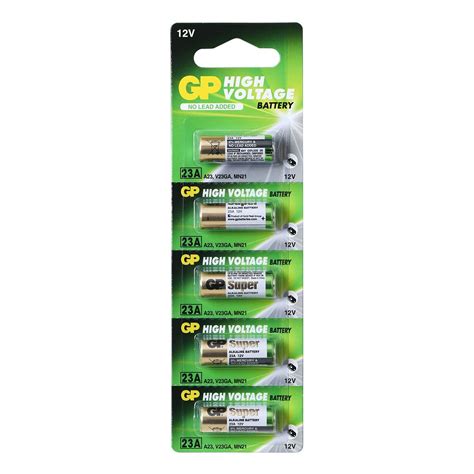 GP Super 23A 12V High Voltage Alkaline Battery (Pack of 5) : Amazon.ca ...
