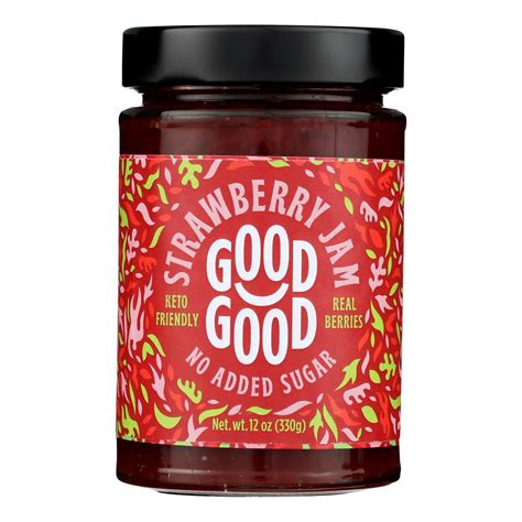 Good Good - Jam Strawberry No Sugar - Case Of 6-12 Oz - Walmart.com