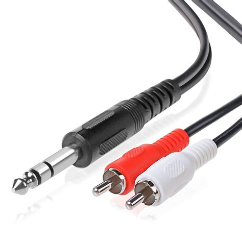 Buy TENINYU Premium 1/4 Inch TRS to Dual RCA Insert Audio Cable (3FT ...