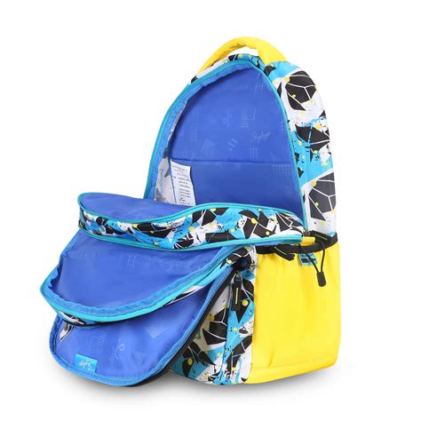 Skybags WOKE PRO 01 SCHOOL BACKPACK YELLOW BLUE