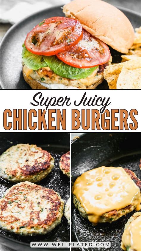 The perfect ground chicken burger recipe! These patties are tender ...