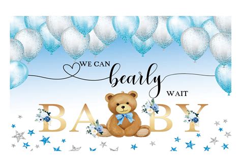 Funnytreebaby Shower Bear Party Backdrop We Can Bearly Wait Photography ...
