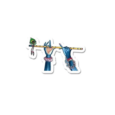 Krishna Hand With Flute Sticker - Stickers | STICK IT UP