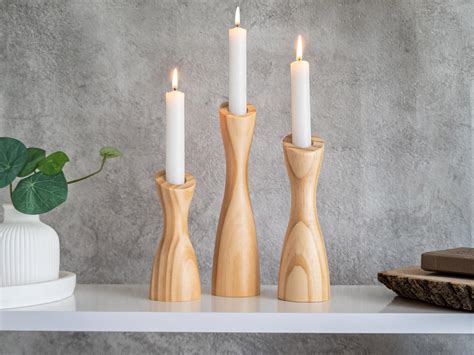 Amazon.com: OLEEK Wooden Candle Holder Set to Suit Any Style of Decor ...