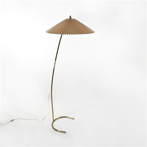 Vintage 1950s Mid-Century Rupert Nikoll Brass Floor Lamp Pleated Shade ...