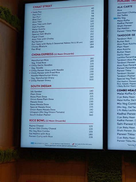 Menu at Haldiram's - Shimla Highway, Jabli