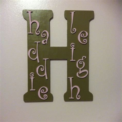 Hobby Lobby Wooden Letter H with Pink Accents