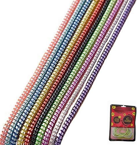 Crysendo Spiral Electroplated Metallic Finish (4 Pcs) Cable Cord ...