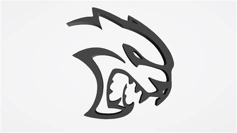 📛 Insignia Dodge Challenger/Charger Hellcat・Archivo STL para Impresión 3D・Cults