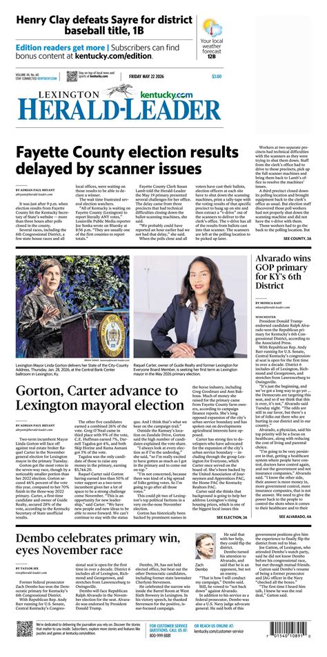Lexington Herald-Leader Front Page