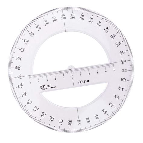 BIG BOOM® Clear 360 Degree Protractor Ruler Professional Protractor 15 ...
