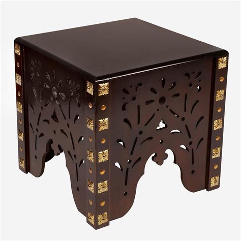vudy Wooden Handcrafted Wooden Stools | Table | for Living Room ...