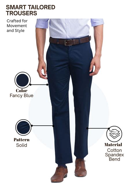 Park Avenue Men Blue Super Slim Fit Solid Trouser – MyRaymond