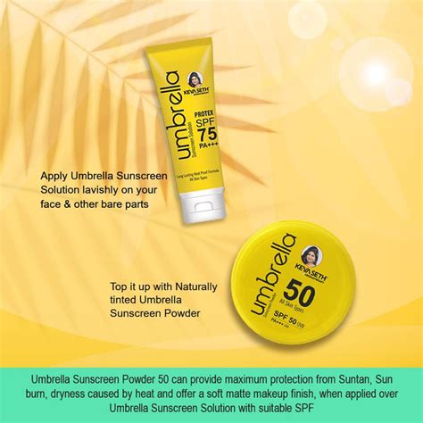 Umbrella Sunscreen Advance Treatment Kit SPF 75 Solution + SPF 50 ...