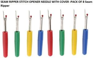 AWESOME STORE SEAM RIPPER STITCH OPENER NEEDLE WITH COVER -PACK OF 8 ...