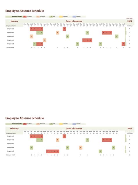Image result for Employee Absence Schedule Tutorial