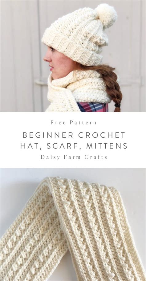 Free Crochet Patterns For Hats And Scarf Sets - Printable Templates Free