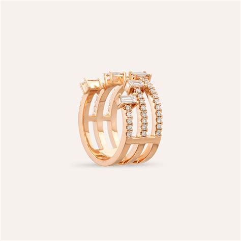 1.00 CT Baguette Cut Dimaond Rose Gold Ring
