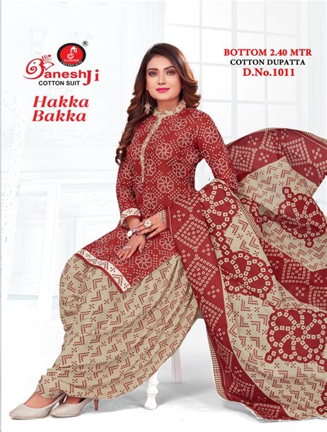 Ganeshji Hakka Bakka vol-1 Cotton Exclusive Designer Print Dress ...