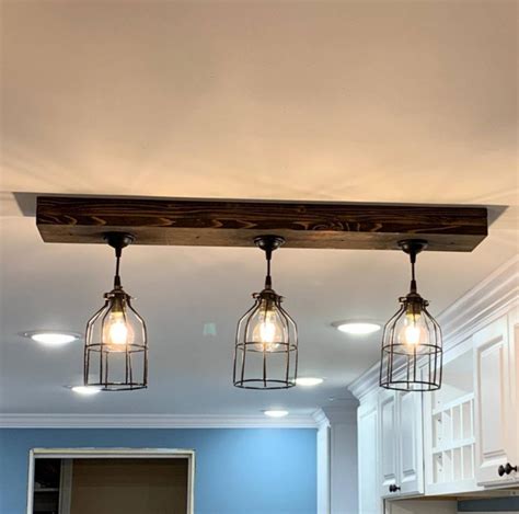#kitchenlighting | Rustic kitchen lighting, Farmhouse ceiling light ...