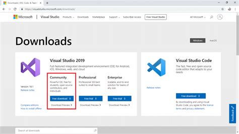 Visual Basic 2019 Community Download 的图像结果