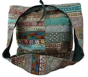 Desi Crown Messenger Bag Extraordinary Multicolor Sequin Fabric ...