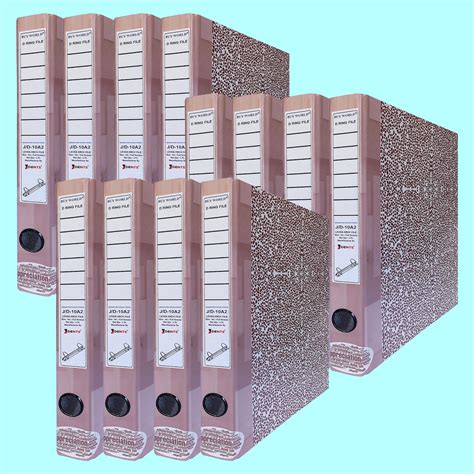 BuyWorld Laminated Office D-Ring Binders File Folder(Dot Brown ...