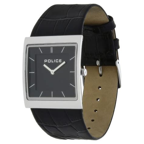 Buy Online Police Quartz Analog Black Dial Leather Strap Watch for Men ...
