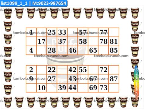 Tambola Housie | Coffee Designs