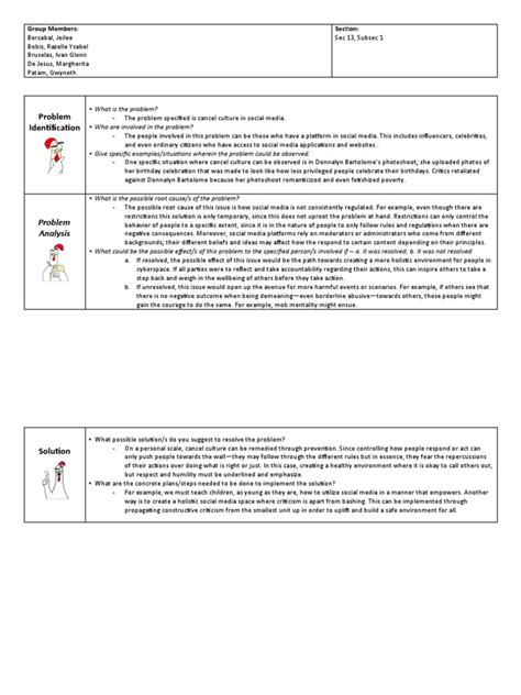 3-Step Problem Solving Template | PDF | Social Media | Popular Culture ...