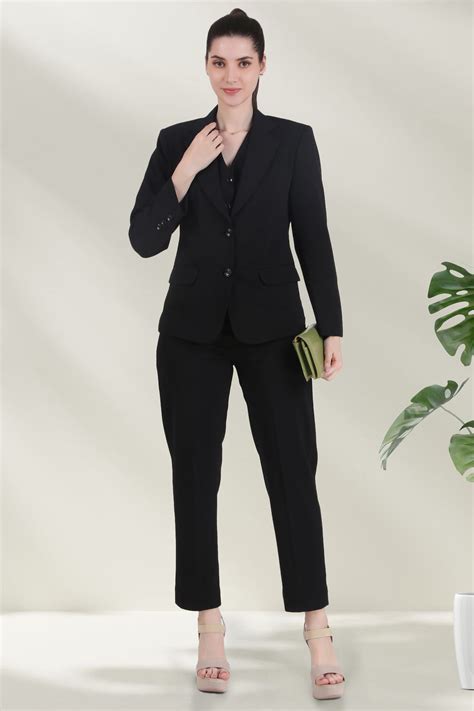 Stretch Crepe Single Breasted Blazer, Black – Charcoal Threads
