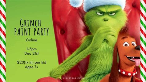 Kids Online Paint Party- Grinch, December 21 2023 | Online Event ...