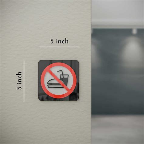Outside Food Not Allowed - Layered 3D Prohibition Sign | 5×5 inch ...