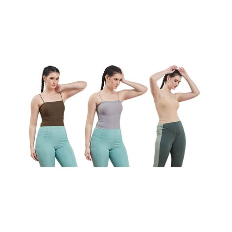 Buy Secrets By ZeroKaata Assorted Lightly Padded Sports Bra Women (Pack ...