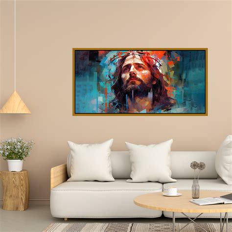 Premium Christ jesus with a crown on his head in the style of hyper re ...
