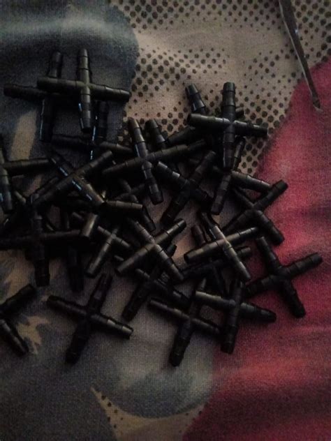 Pinolex Agricultural Garden Irrigation 1/4" Barb Drip CROSS Connector ...