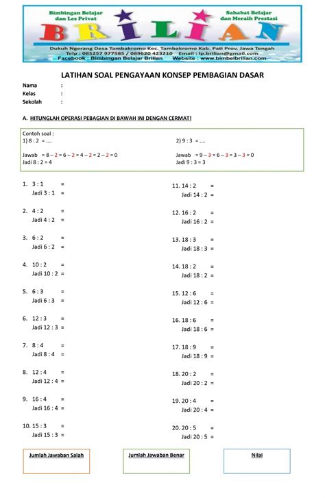 Contoh Soal Pembagian: Latihan dan Pembahasan