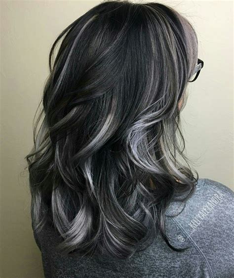 Hair Inspo Color, Hair Color For Black Hair, Black And Grey Hair, Grey ...