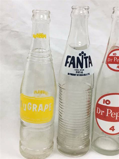 Vintage Soda Pop Bottle Lot (Nu Grape, Dr. Pepper, Tab, Mountain Dew, TAB)