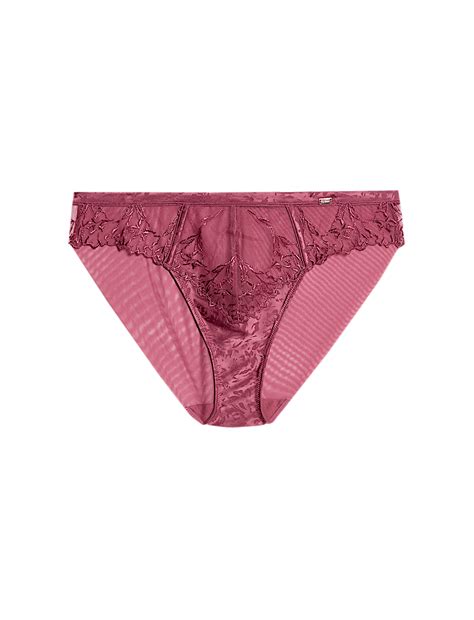 Buy Lisianthus Embroidery High Leg Knickers at Marks & Spencer