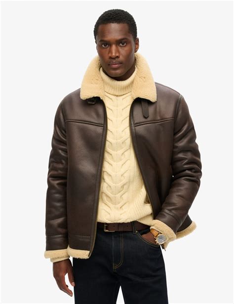 Faux Shearling Aviator Jacket | Superdry | M&S