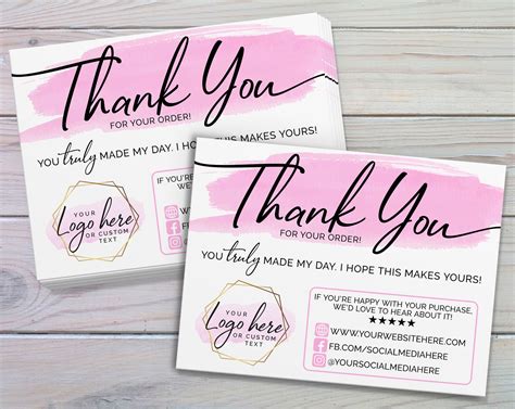 Business Thank You Cards Etsy at Irma Spafford blog