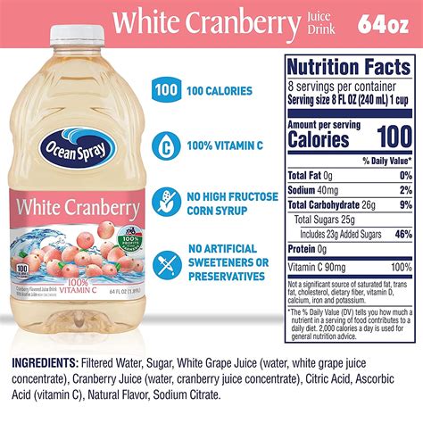 Buy Ocean Spray White Cranberry Juice Drink, 64 Fl oz Online at Lowest ...