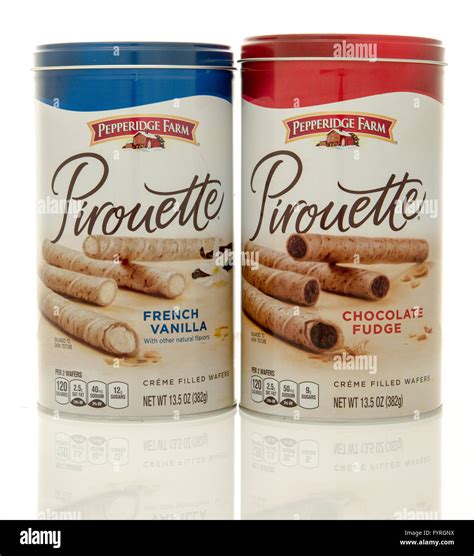 Winneconne, WI - 24 Dec 2015: Containers of Pepperidge Farm Pirouette ...