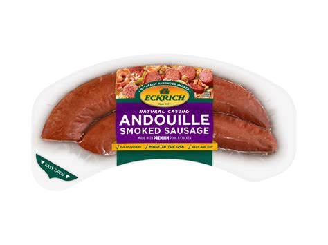 Andouille Natural Casing Smoked Sausage Rope | Eckrich