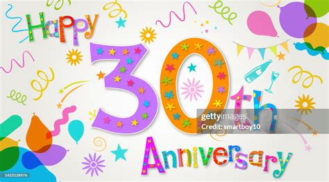 Happy 30th Anniversary High-Res Vector Graphic - Getty Images