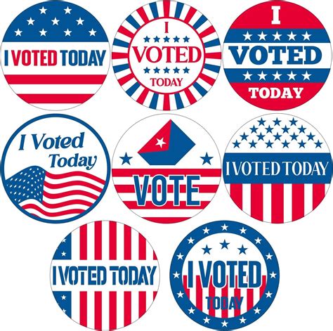 Amazon.com: I Voted Stickers with American Flag, 2 Inch Large Round ...